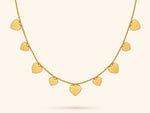 Load image into Gallery viewer, Golden Heart Cascade Necklace
