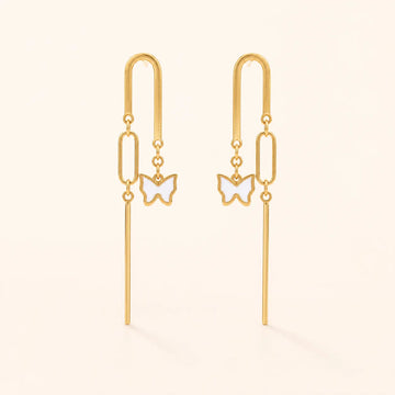 Lumière Butterfly Threader Earrings
