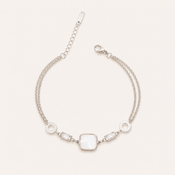 Geometric Silver Bracelet