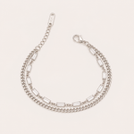 Load image into Gallery viewer, Mixed Link Silver Bracelet