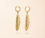 Load image into Gallery viewer, Dainty Feather Dangle Earrings