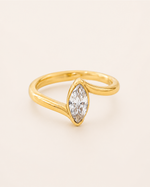Load image into Gallery viewer, Minimal Marquise Ring