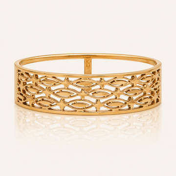 Lattice Gold Cuff Bracelet