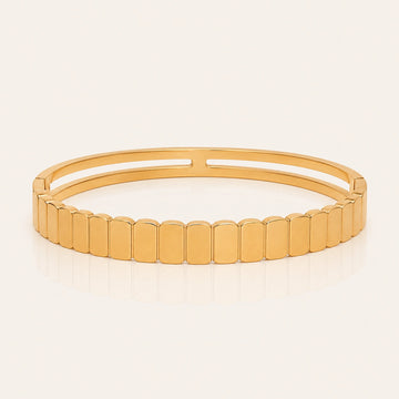 Ridged Gold Bracelet