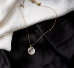 Load image into Gallery viewer, Textured Circle Pendant Necklace