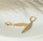 Load image into Gallery viewer, Dainty Feather Dangle Earrings