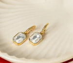 Load image into Gallery viewer, Baguette Stone Gold Earrings