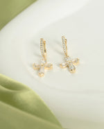 Load image into Gallery viewer, Cross Drop Earrings