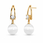 Load image into Gallery viewer, Pearl Drop Crystal Earrings
