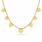 Load image into Gallery viewer, Golden Heart Cascade Necklace