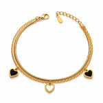 Load image into Gallery viewer, Midnight Heart Charm Bracelet