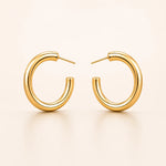 Load image into Gallery viewer, Classic Gold Hoop Earrings