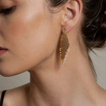 Load image into Gallery viewer, Golden Cascade Earrings
