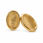 Load image into Gallery viewer, Textured Oval Gold Stud Earrings