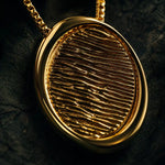 Load image into Gallery viewer, Etched Oval Pendant Necklace