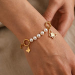 Load image into Gallery viewer, Celestial Pearl Charm Bracelet