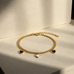 Load image into Gallery viewer, Midnight Heart Charm Bracelet