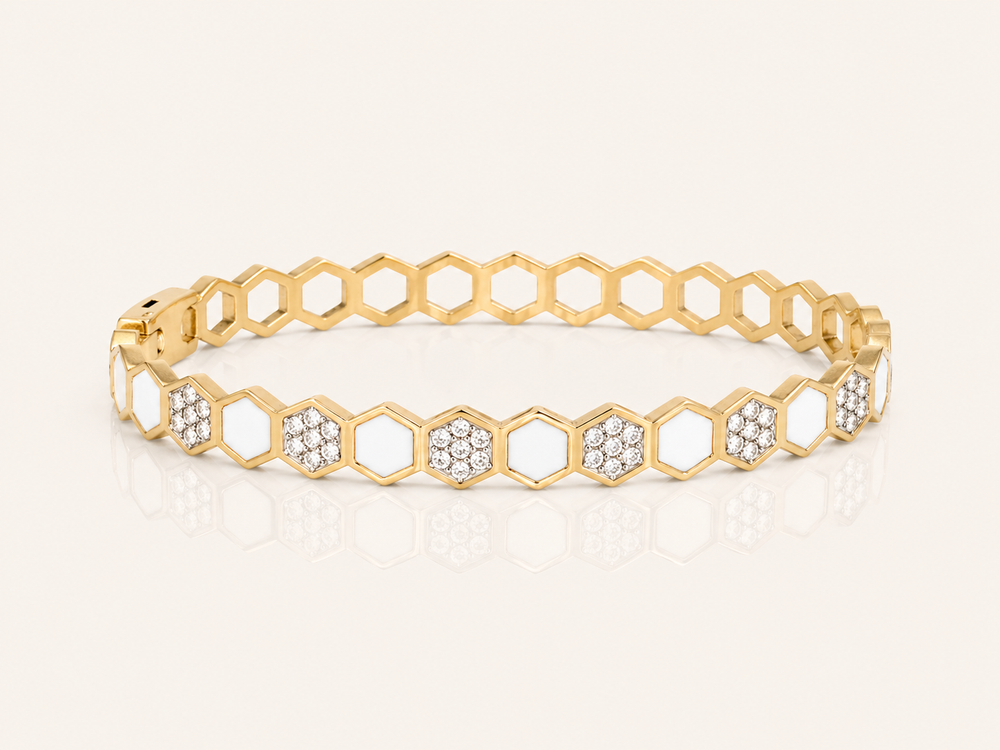 Hexagon Stone Bracelet