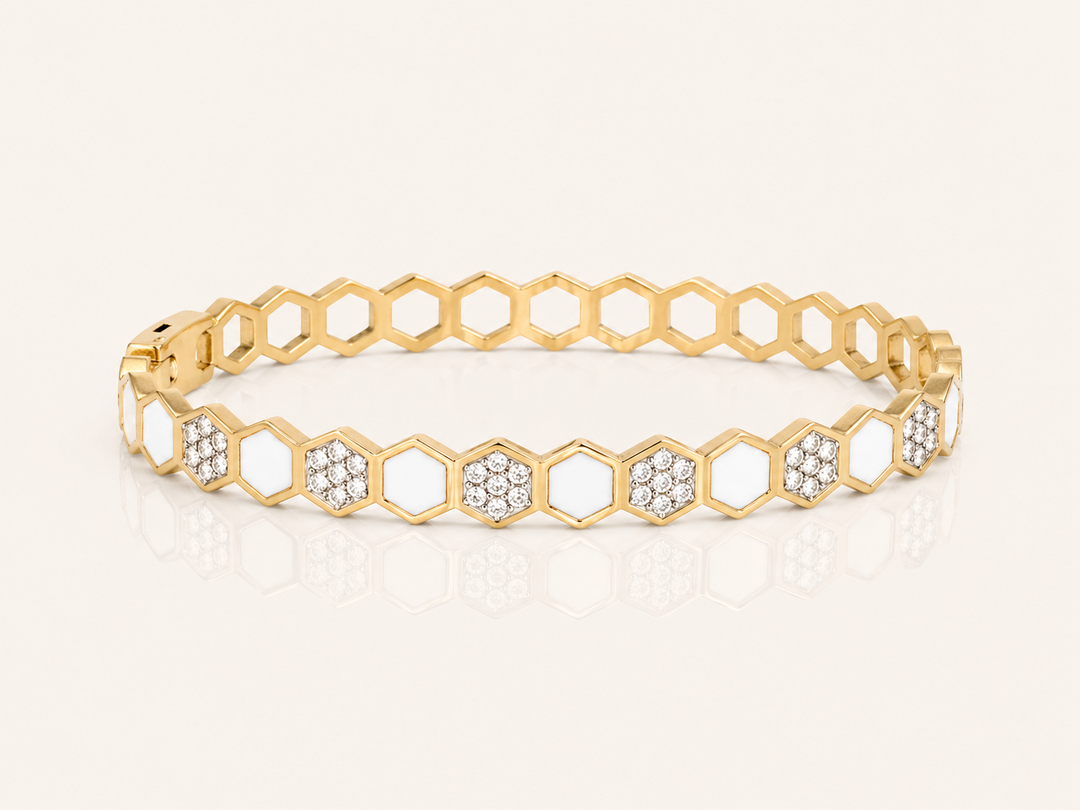 Hexagon Stone Bracelet