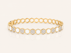 Hexagon Stone Bracelet