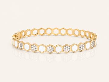 Hexagon Stone Bracelet