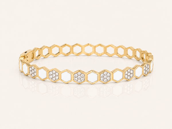 Hexagon Stone Bracelet