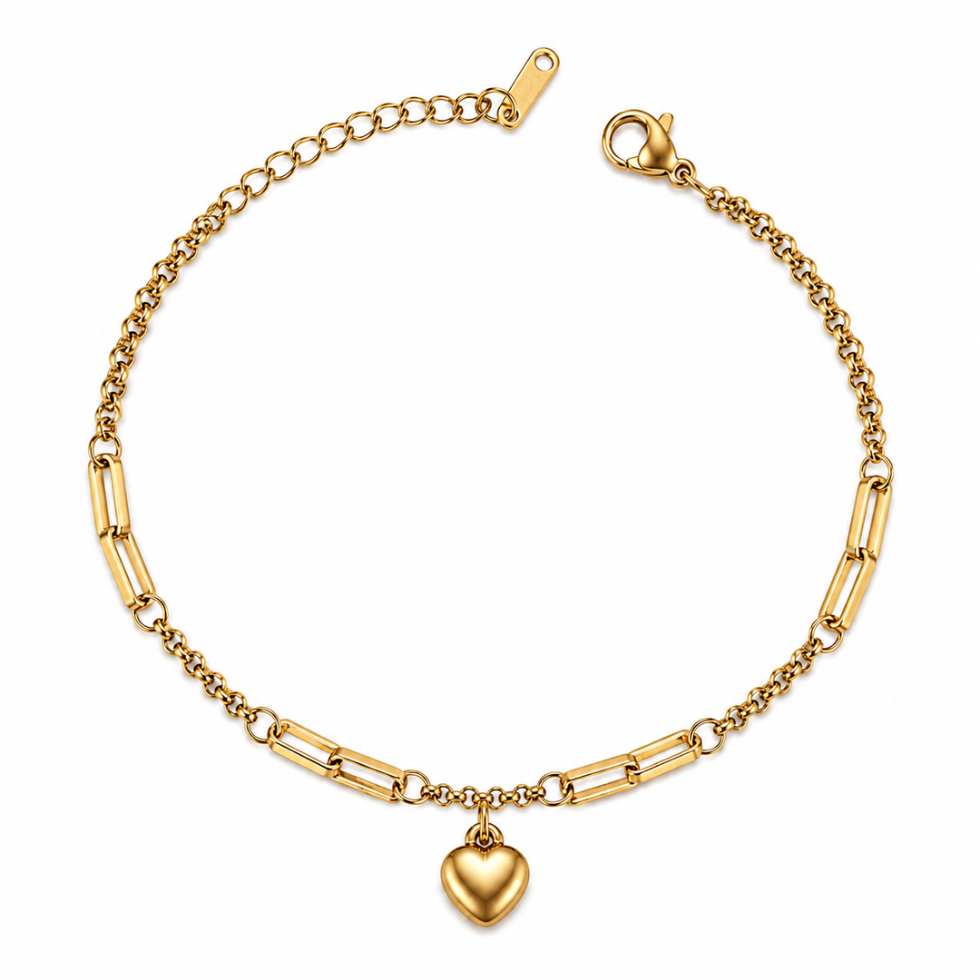 Celeste Heart Link Bracelet