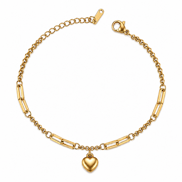 Celeste Heart Link Bracelet