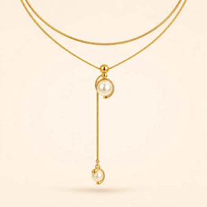 Lariat Pearl Drop Necklace