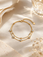 Load image into Gallery viewer, Crystal Heart Double-Layer Bracelet
