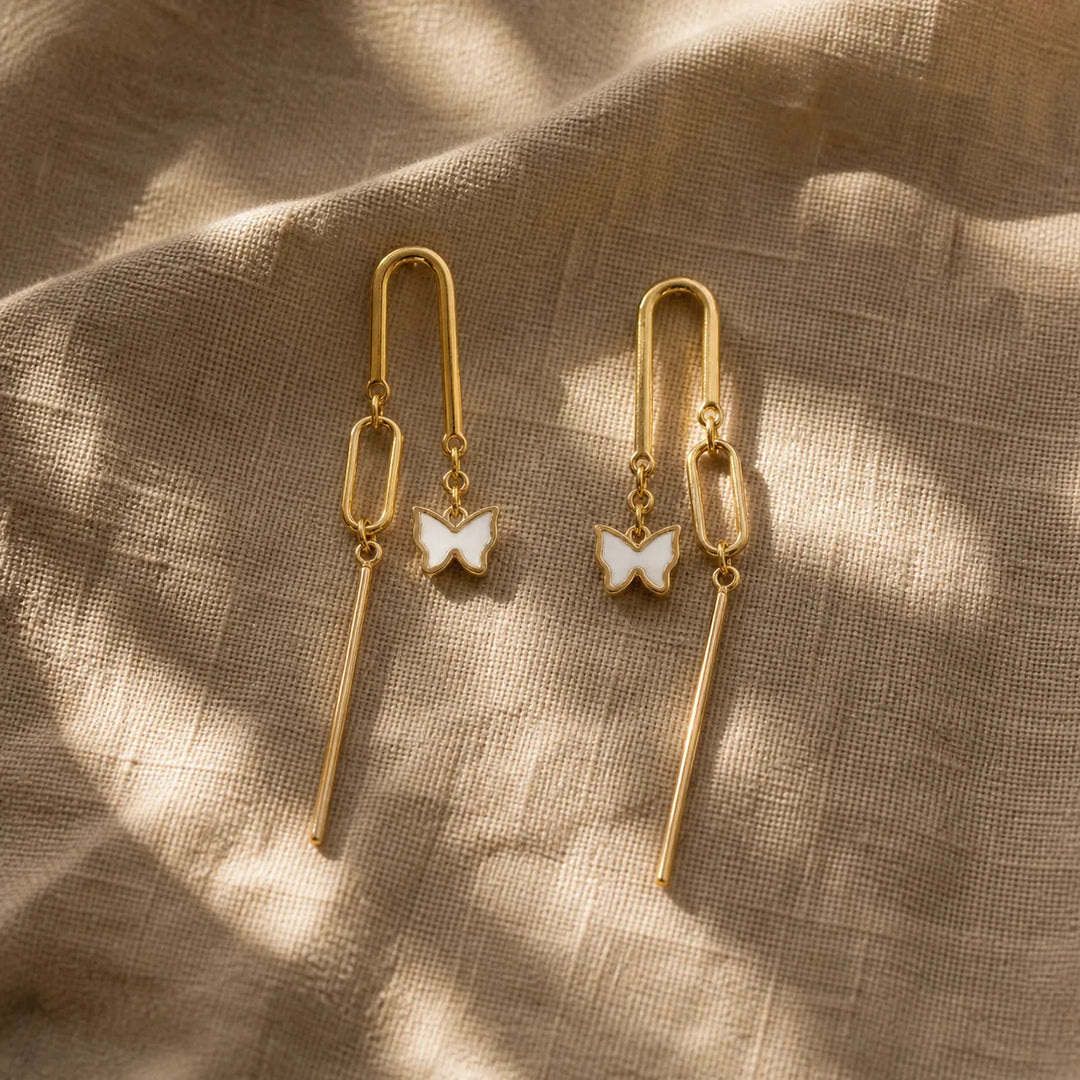 Lumière Butterfly Threader Earrings
