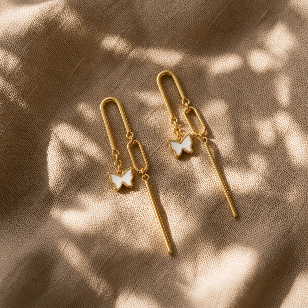 Lumière Butterfly Threader Earrings