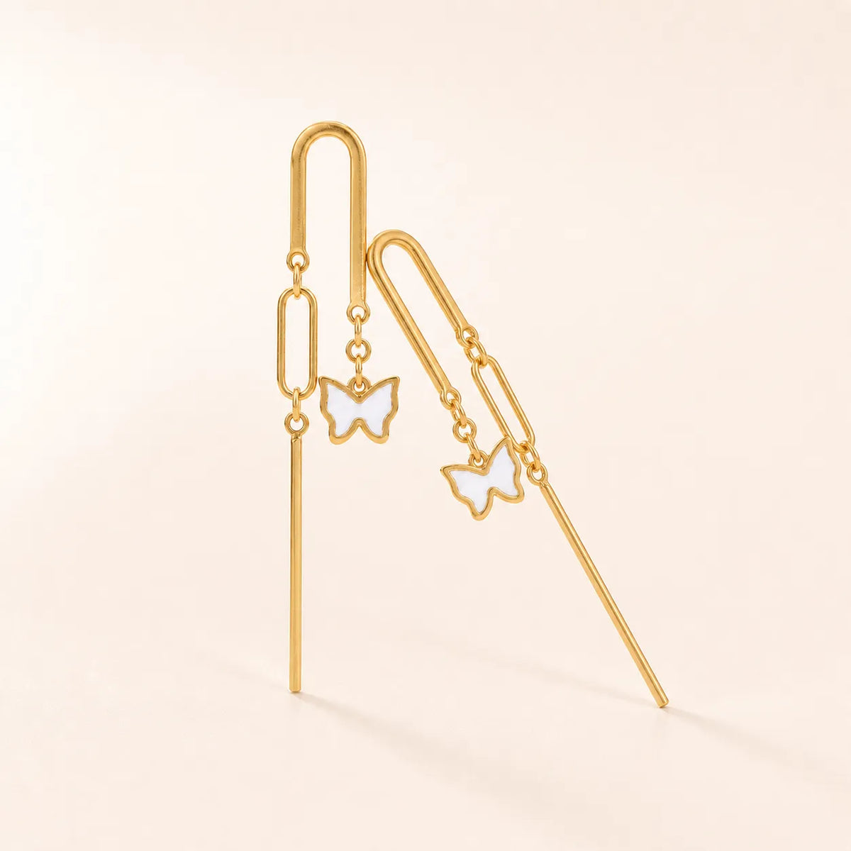 Lumière butterfly threader earrings