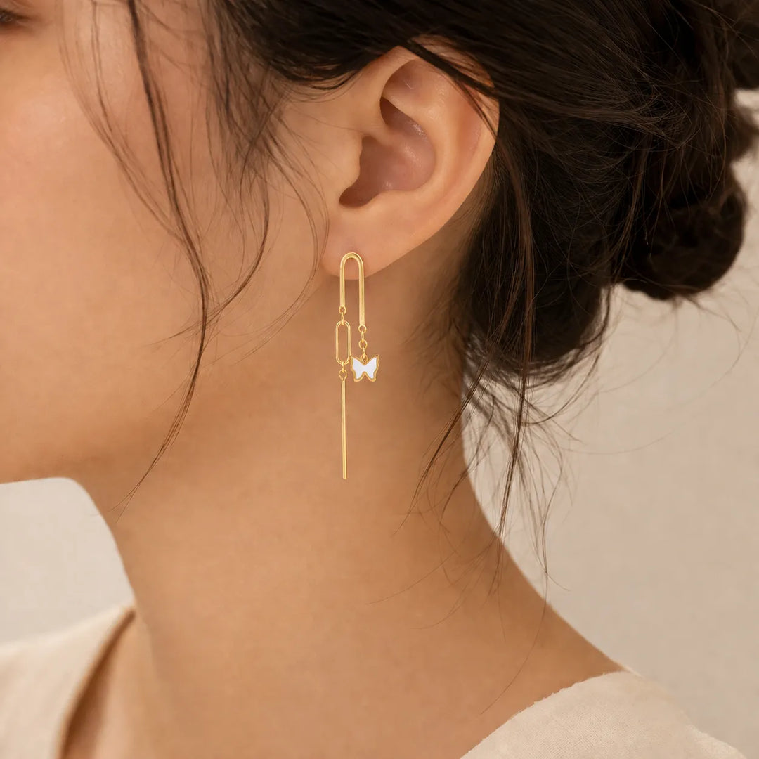 Lumière Butterfly Threader Earrings