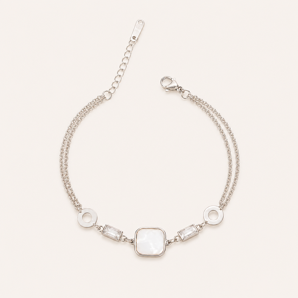 Geometric Silver Bracelet