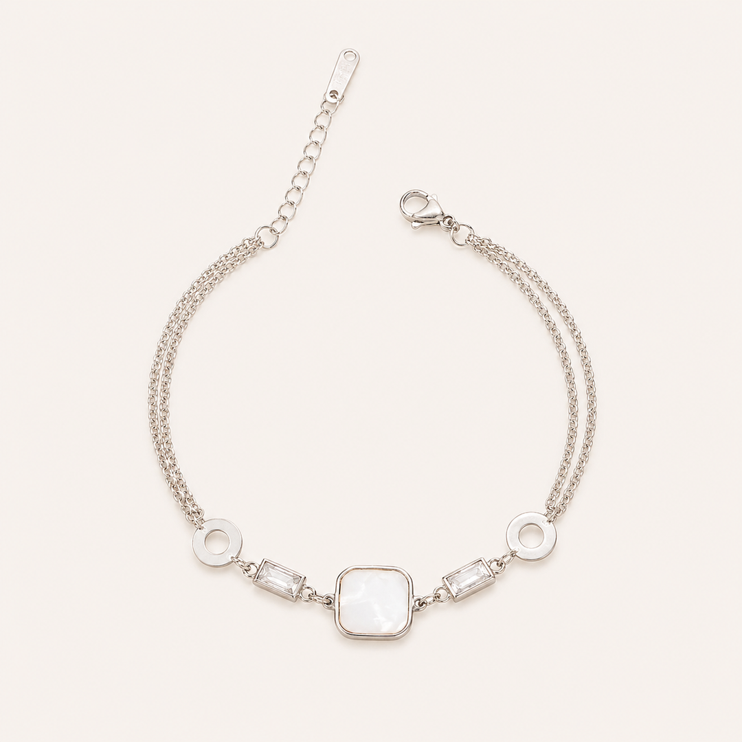 Geometric Silver Bracelet