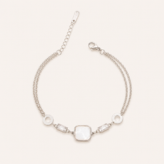 Geometric Silver Bracelet