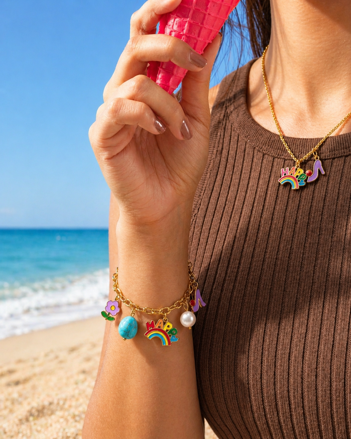 Rainbow reverie charm bracelet