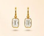 Load image into Gallery viewer, Baguette Stone Gold Earrings
