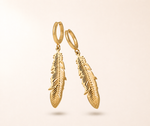 Load image into Gallery viewer, Dainty Feather Dangle Earrings
