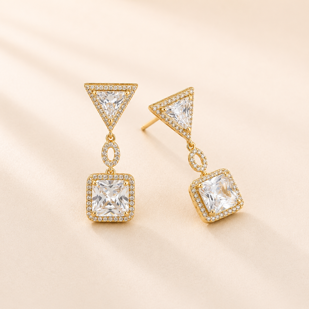 Statement crystal drop earrings
