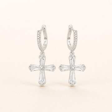 Cross Drop Earrings