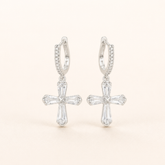 Cross Drop Earrings