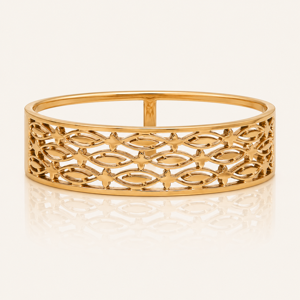 Lattice Gold Cuff Bracelet