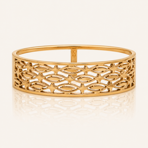 Lattice Gold Cuff Bracelet