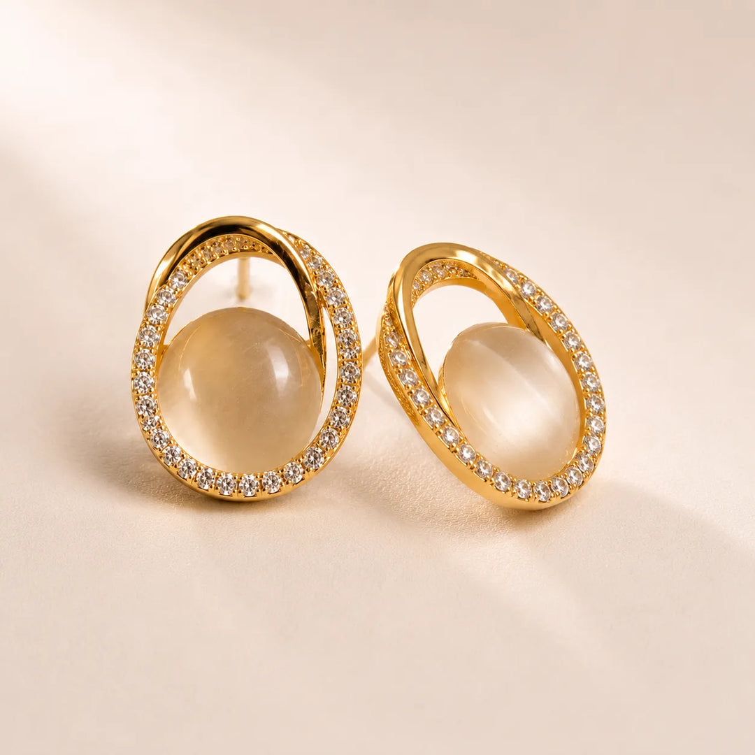 Golden Halo Studs