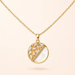Load image into Gallery viewer, Textured Circle Pendant Necklace
