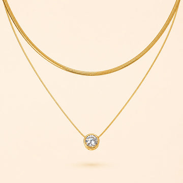 Layered Solitaire Necklace