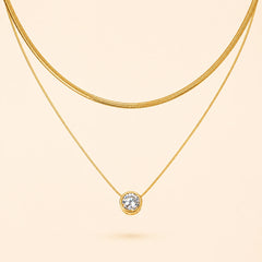 Layered Solitaire Necklace