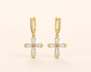 Cross Drop Earrings